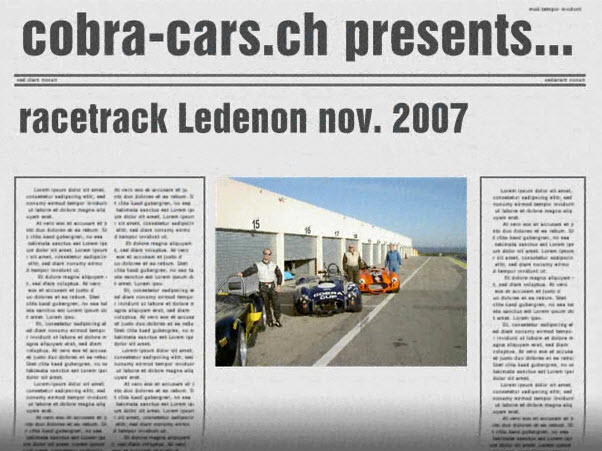 Drei Cobra's in Ledenon Nov. 2007